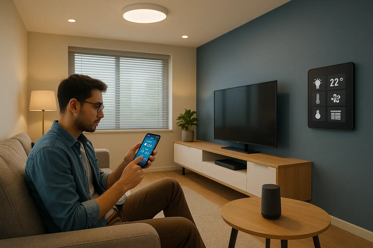 Smart Living Room with Home Automation housinginindia.com